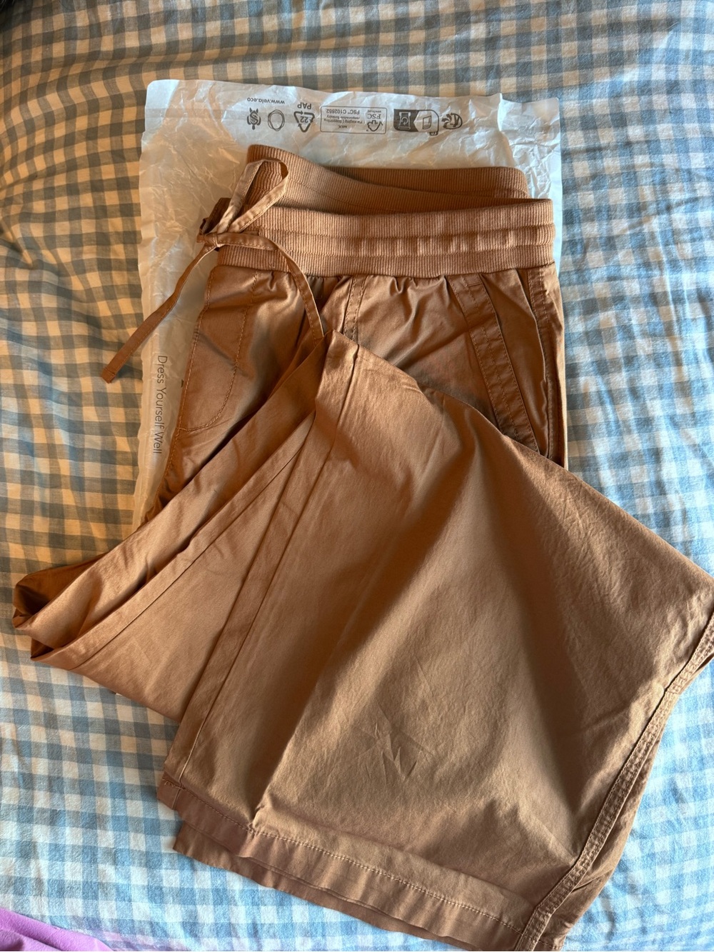 Pact Women's Wide-Leg Monterrey Drawstring Pants - Tan